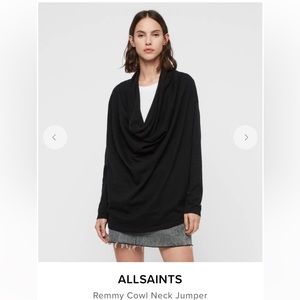 NWT AllSaints Remmy Cowl Neck Sweater